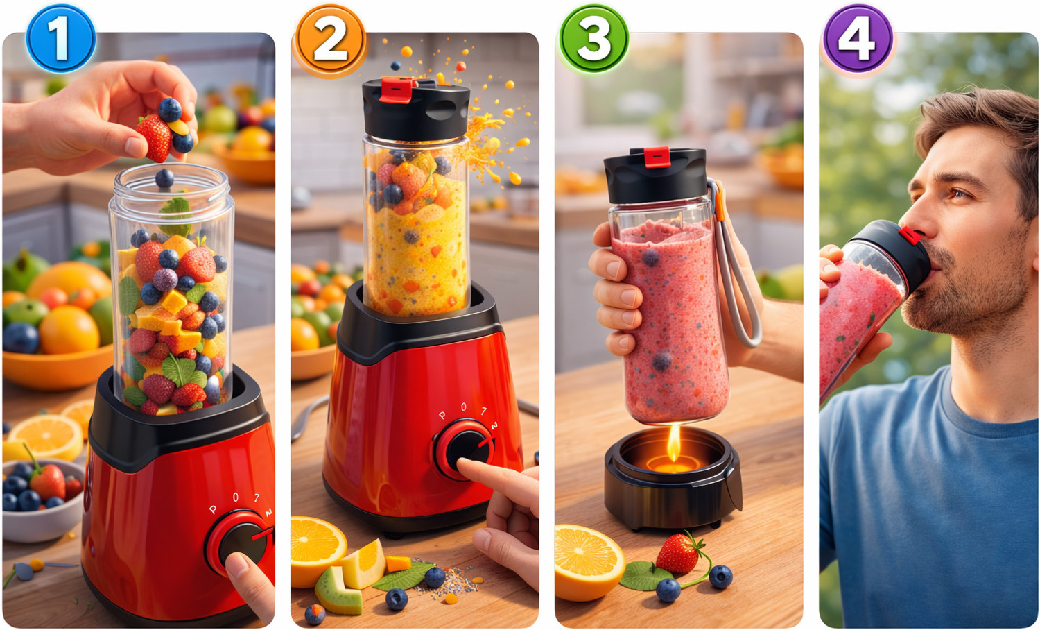 Image of Onshoppy Portable Nutri Blender | 500W Motor | Juicing, Blending & Grinding | 2 Bottles 500 W Juicer Mixer Grinder