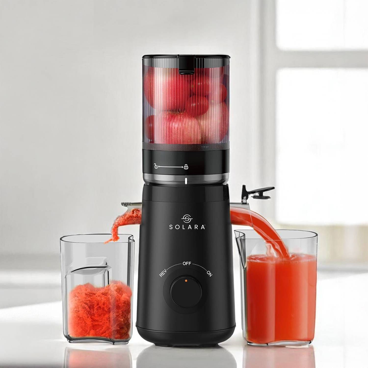 Solara Cold Press Juicer Machine for Home, Electric Slow Juicer for Fruits, Vegetables, 200 W Juicer — Juicers & Blenders