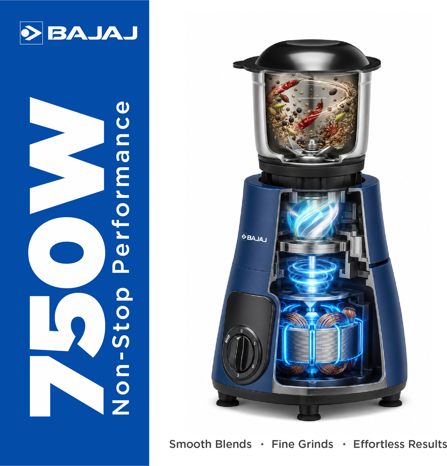 Image of BAJAJ GX-8 750 W Mixer Grinder