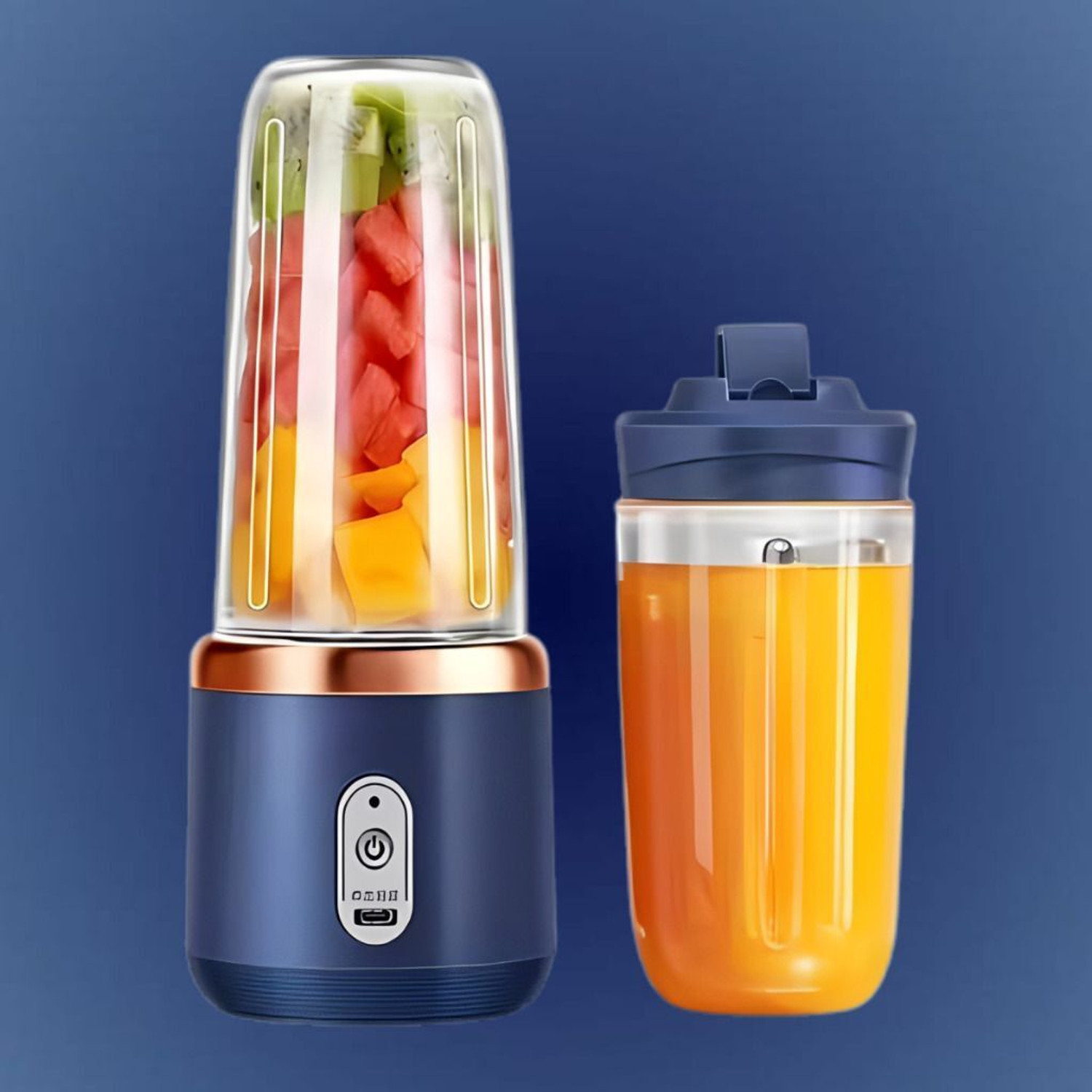 Image of CHU TRADING Portable USB Rechargeable Juicer Blender Mini Smoothie Maker Bottle 105 W Juicer Mixer Grinder
