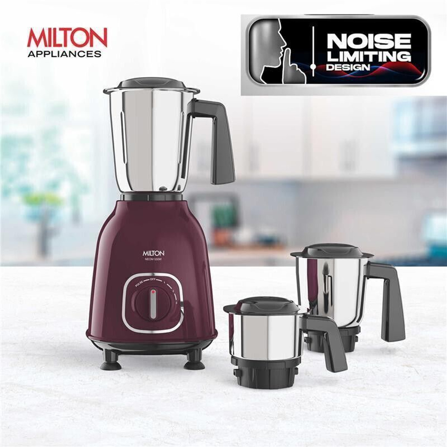 Image of MILTON Neom 550 W Juicer Mixer Grinder