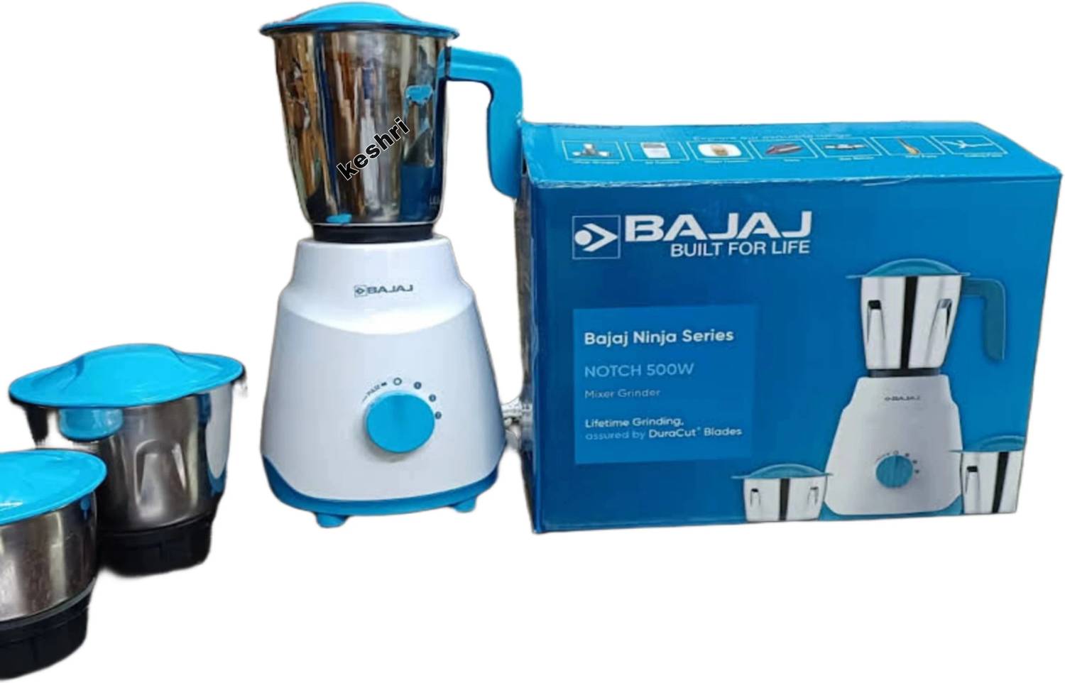 BAJAJ Notch mixer grinder French Blue 500 W Mixer Grinder (Notch