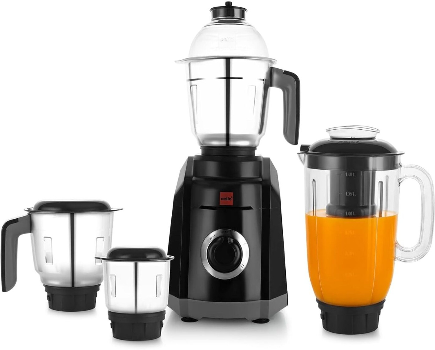 Image of cello Kitchenette Collection Armour Pro | 3X Speed Control | Stainless Steel Blade | 900 W Juicer Mixer Grinder