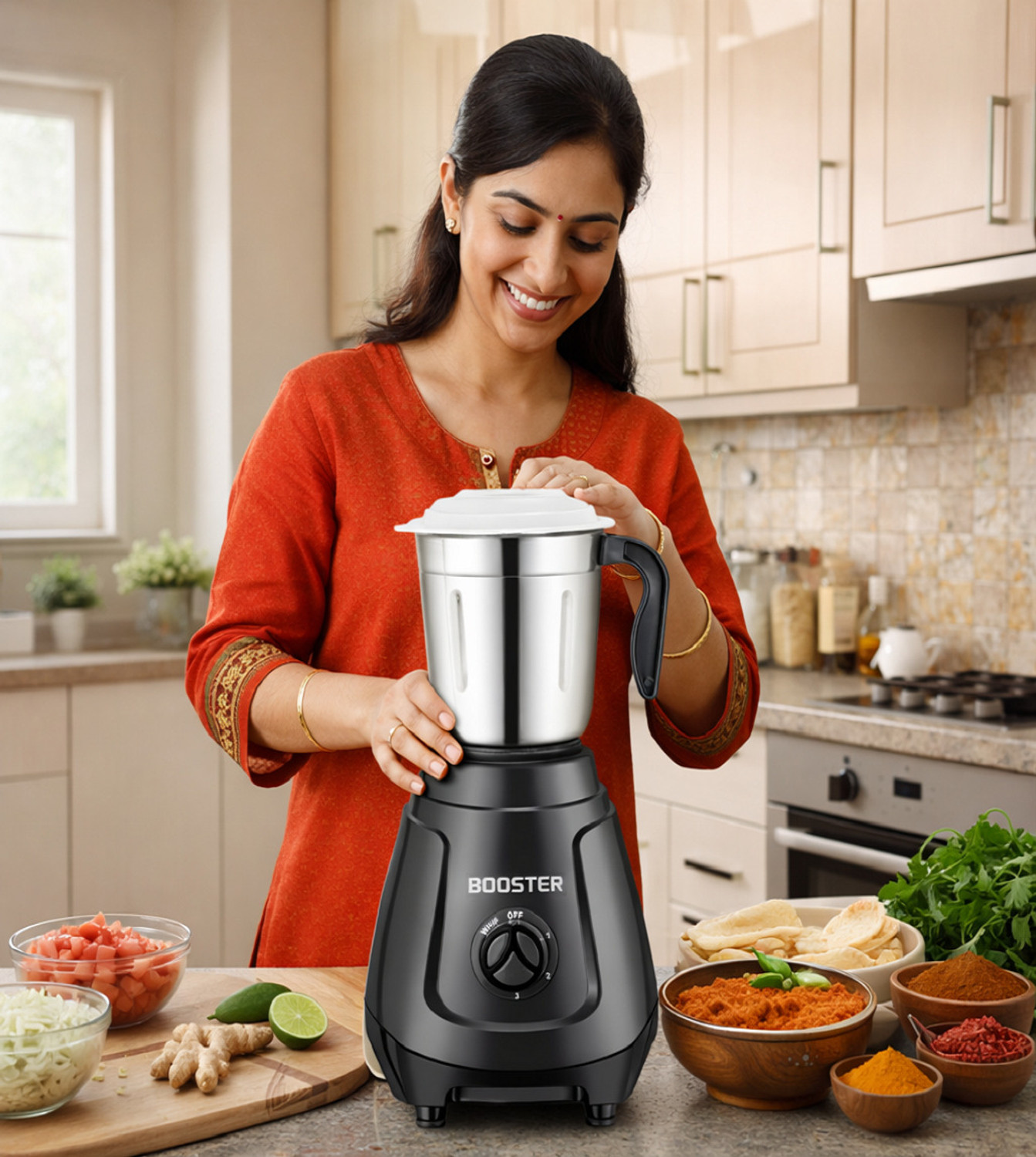 Image of BOOSTER Powerful Juicer Mixer Grinder 750 W Juicer Mixer Grinder