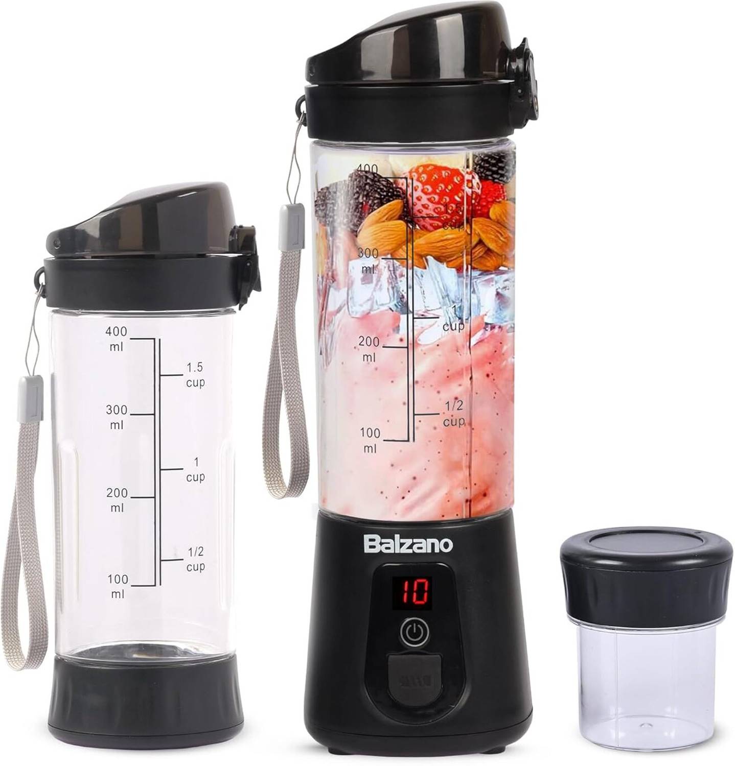 Balzano Portable Blender, Crush Ice, Make Baby Food, Smoothie Maker, Wireless Travel 180 W Juicer Mixer Grinder