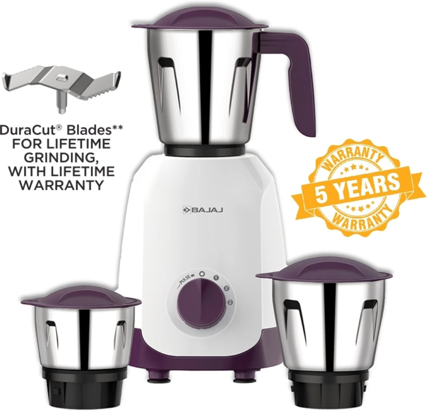 Image of BAJAJ NINJA SERIES ELEGANCE 500 W Mixer Grinder