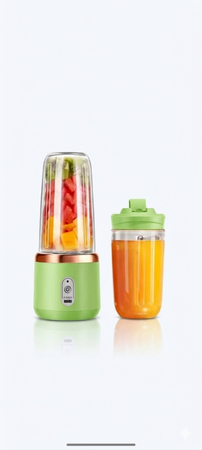 Image of MAHNOOR ENTERPRISES Portable Juicer Blender USB Rechargeable Mini Mixer With Shaker Mixer Juicer Jar 40 W Mixer Blender