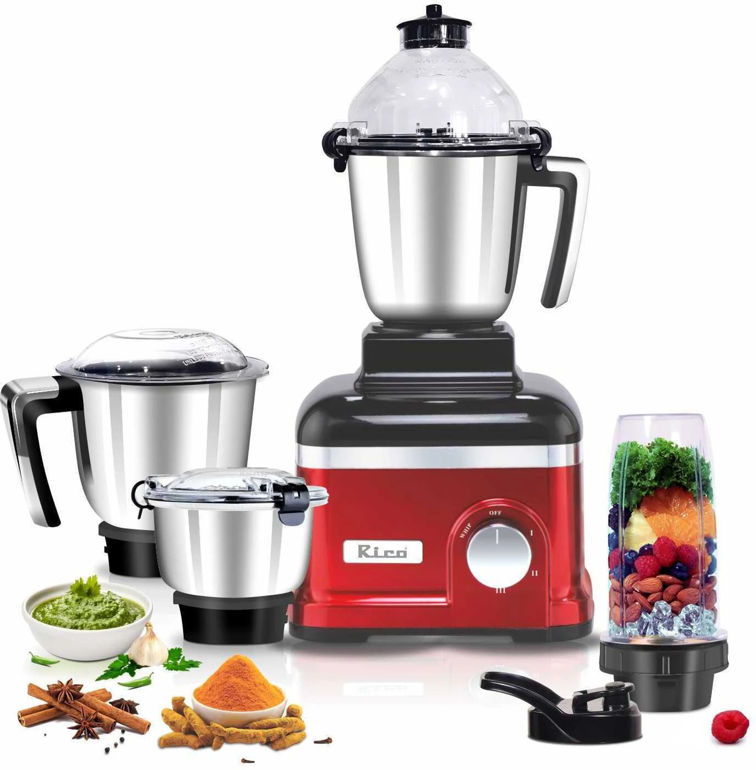 Image of Rico 18000 RPM Powerful Motor 1000 W Mixer Grinder