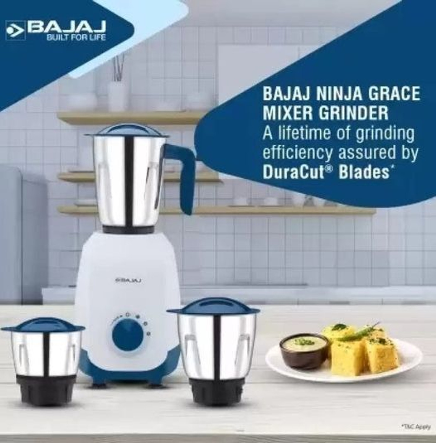 Image of BAJAJ Notch 500 W Mixer Grinder