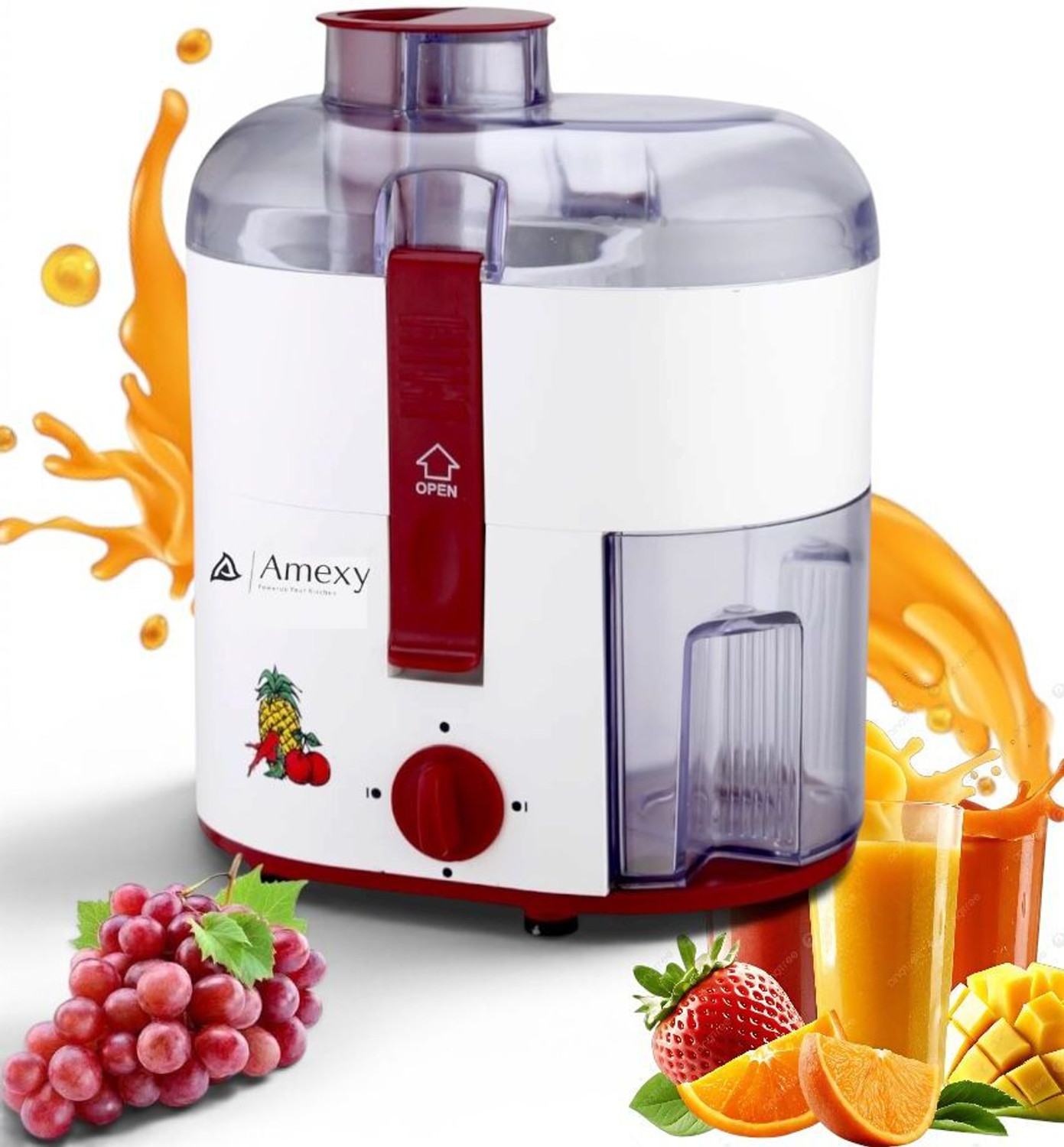 Image of Amexy juicer white /Cherry 750Watt 750 W Juicer