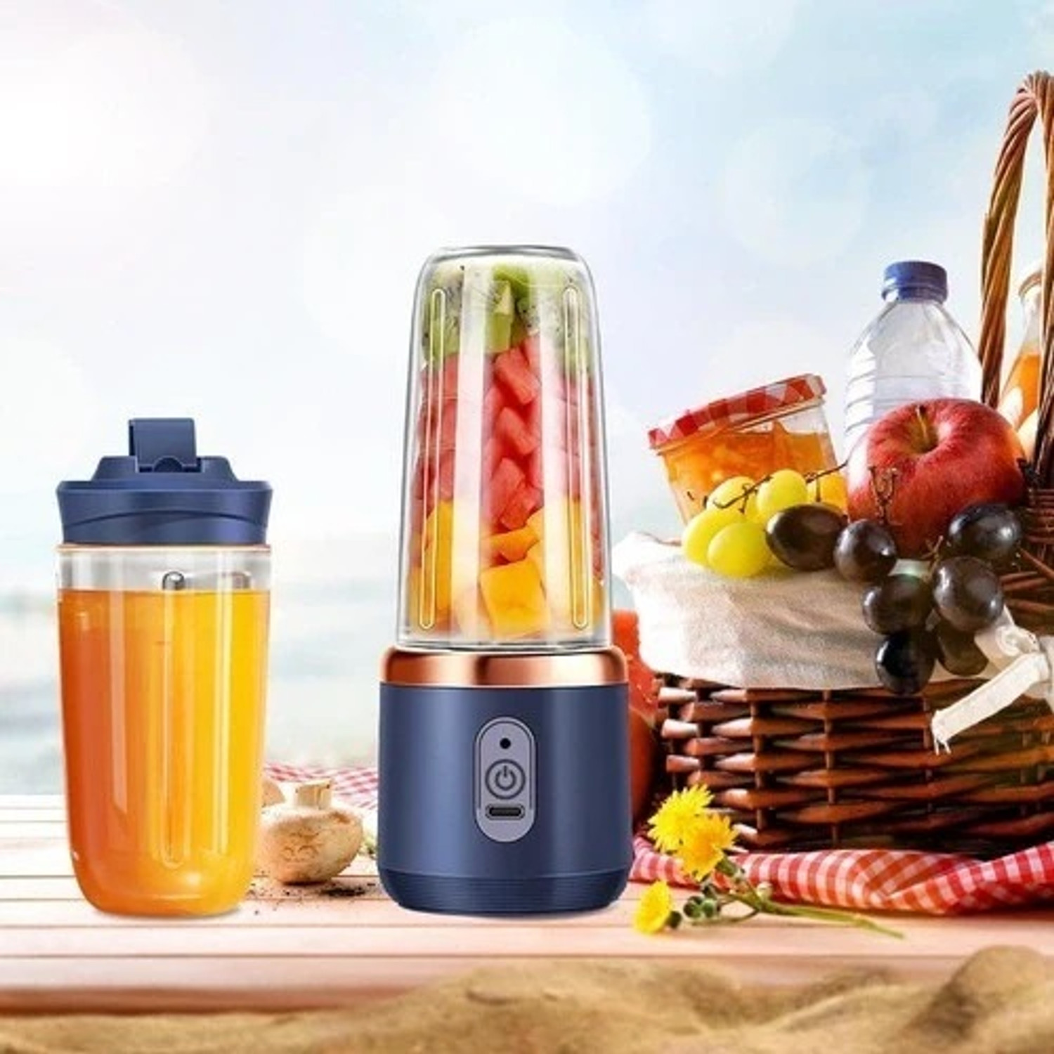 Image of CITRODA Portable USB Rechargeable Juicer Blender | Mini Personal Mixer for Smoothies 40 W Juicer Mixer Grinder