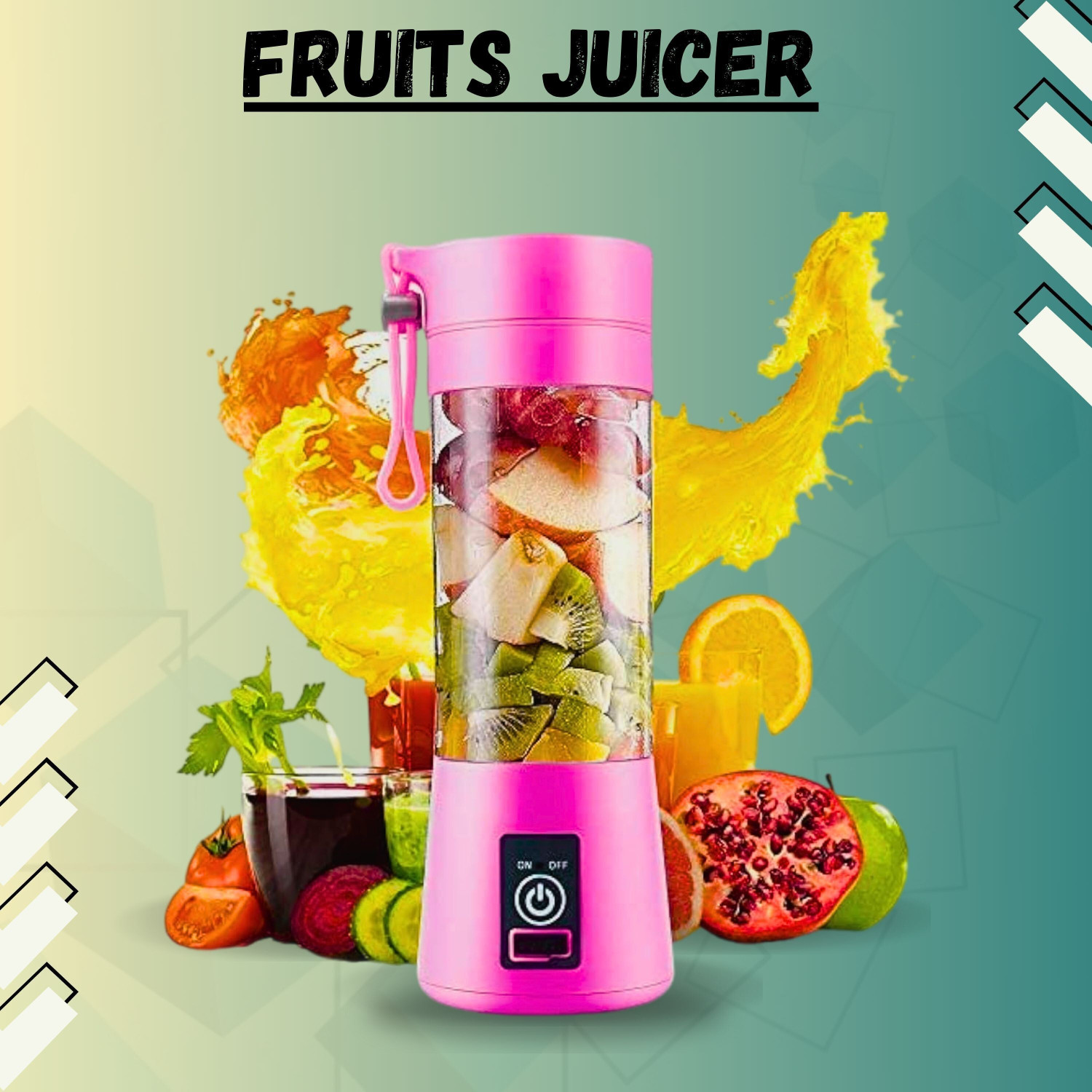 Image of JayGopalTrendz Electric Rechargeable Fruit Juicer Maker Portable USB Mini Juicer ShakerTY217 350 W Juicer Mixer Grinder