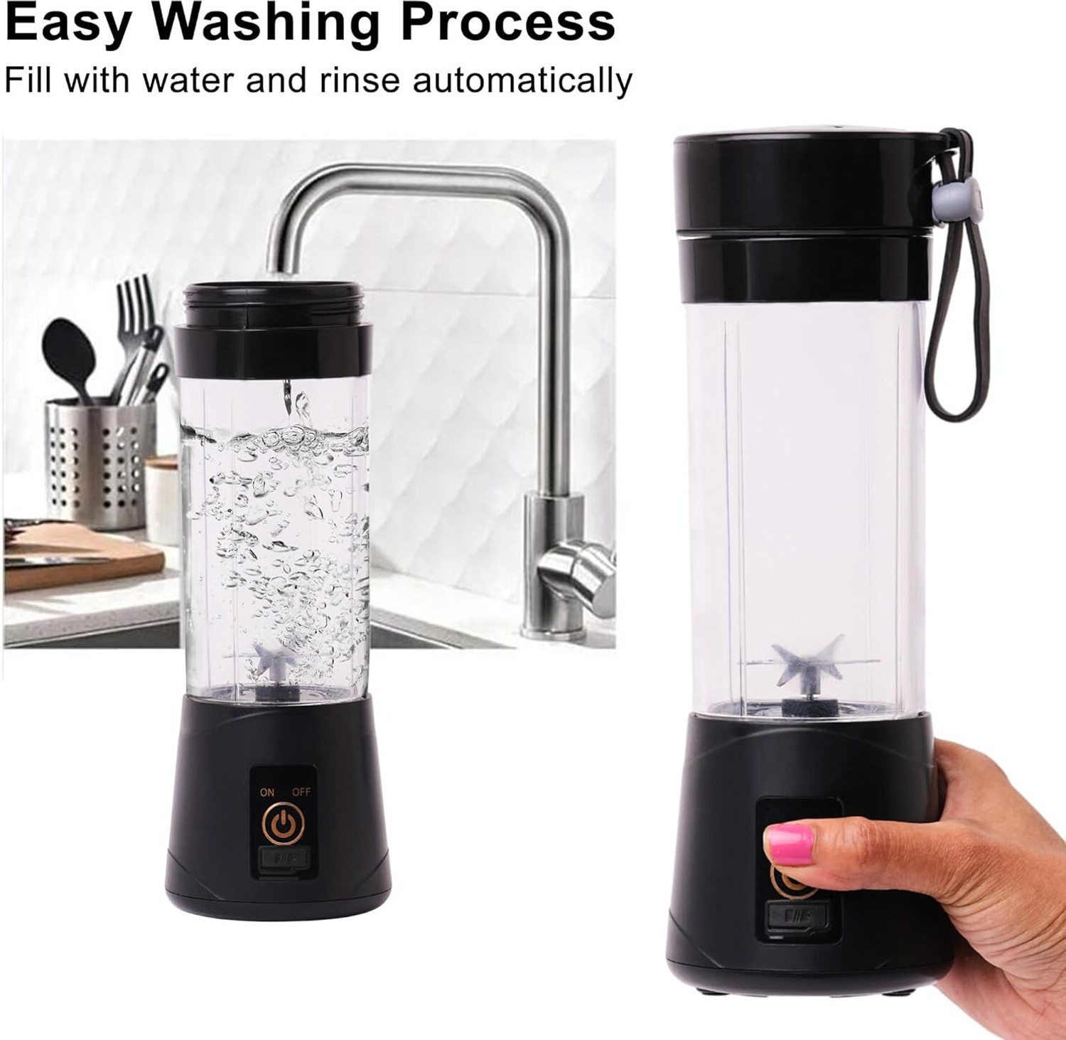 Image of R.T. Impex Filpkard Rechargeable 6 Blades Bottle Juicer Smoothie Maker, Fruits Mixer 220 W Juicer