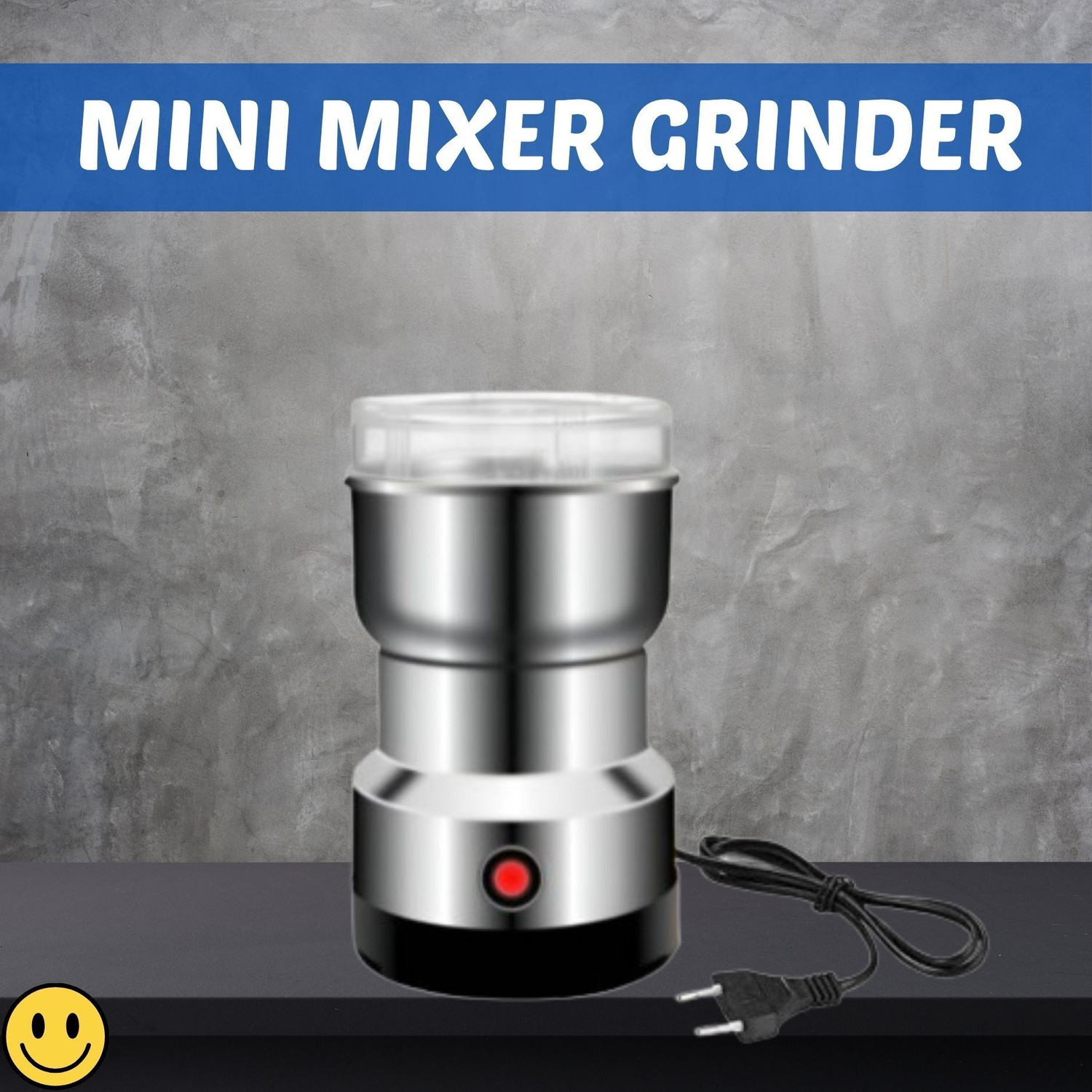 Image of Tokasa Mini Electric Mixer Grinder - Stainless Steel Small Masala Spice Machine 220 W Mixer Grinder