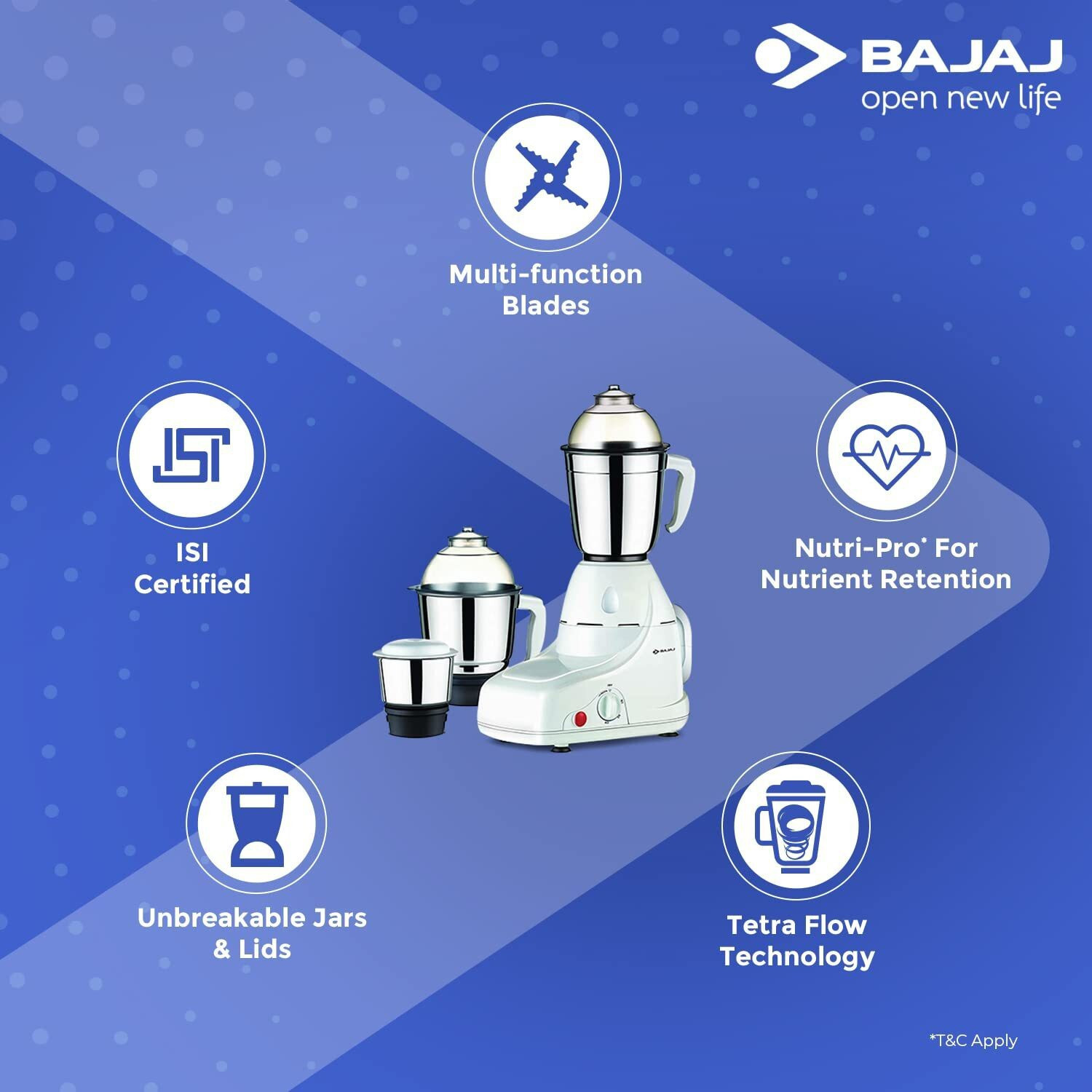 Image of BAJAJ Gx8 750 W Mixer Grinder