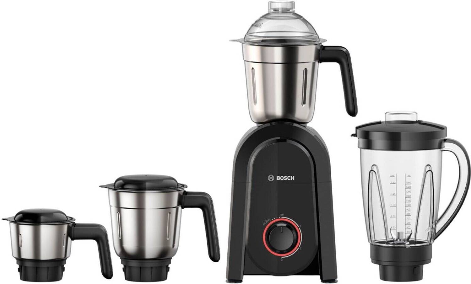 BOSCH Pro 1000 W Mixer Grinder (MG8714C4KI 4 Jars Black)