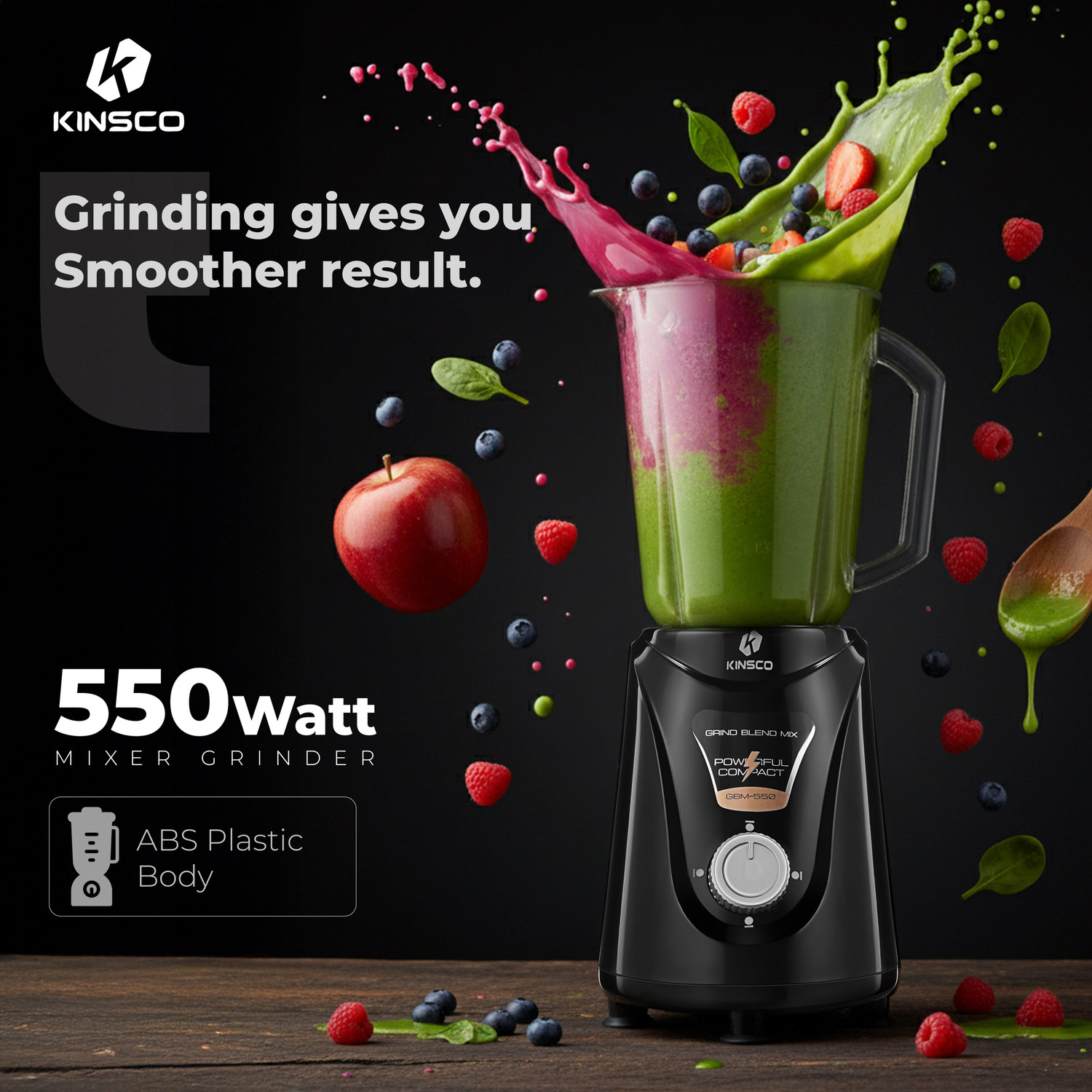 Image of Kinsco GBM-550 550 W Juicer Mixer Grinder