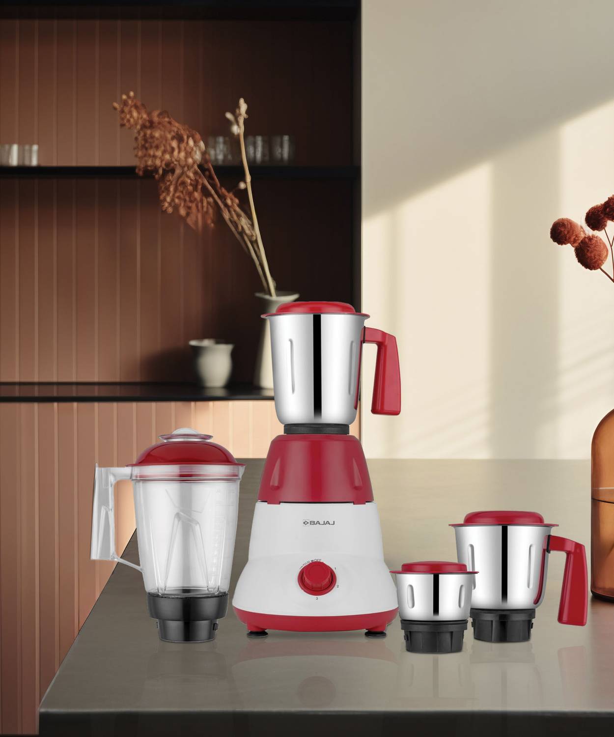 BAJAJ GX-75 750W Mixer Grinder White - Image 4