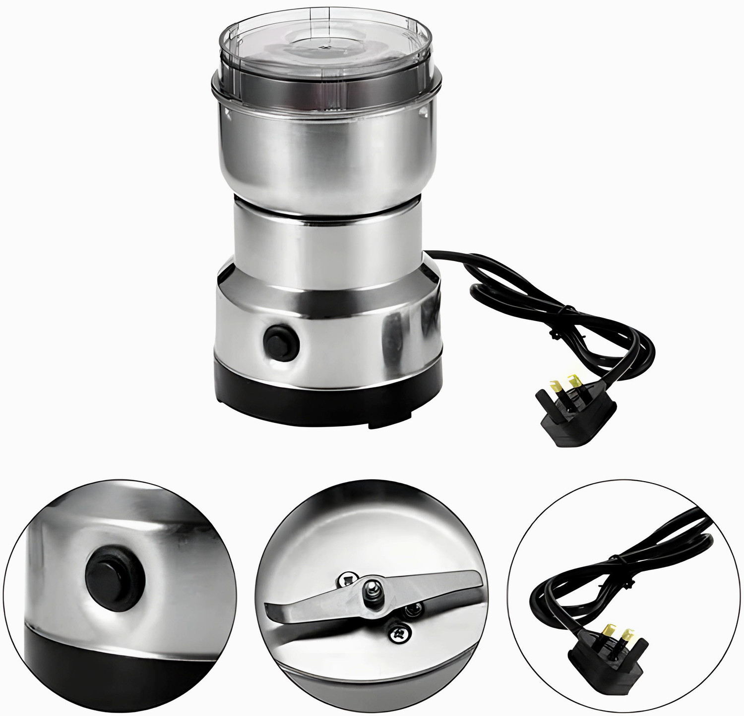 Image of SACRO Mini Electric Chopper Rechargeable Food Processor with Liquid Cooling SystemA215 240 W Mixer Grinder