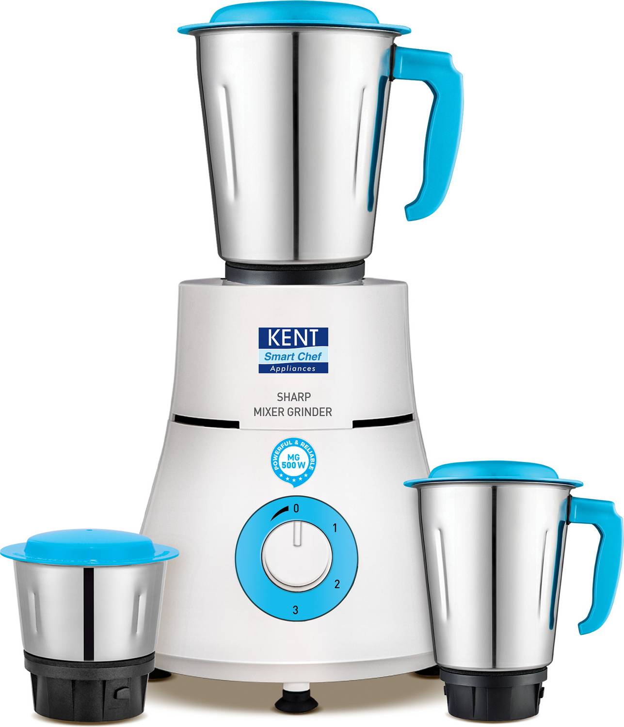 KENT Sharp Mixer Grinder Powerful Motor| Wet Blending, Dry Grinding & Chutney Making| 500 W Mixer Grinder — Food Processors & Choppers