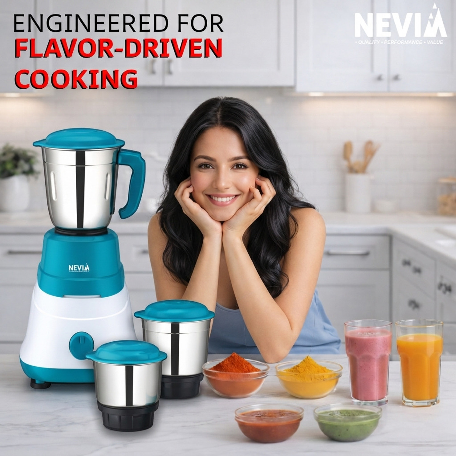 Image of nevia Super Mix 550 W Mixer Grinder