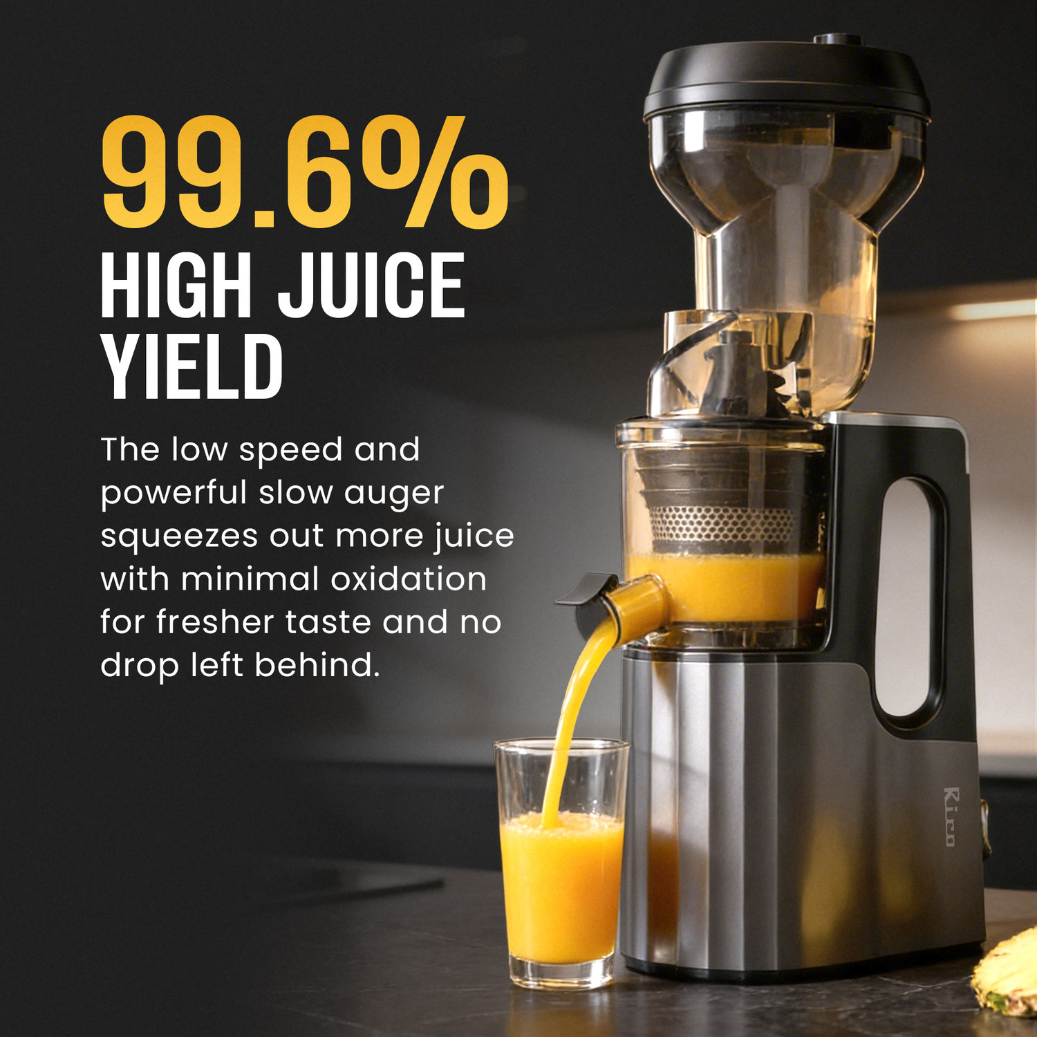 Image of Rico Cold Press Slow Juicer | Ice Cream Maker | 5 Year Motor Warranty 300 W Juicer