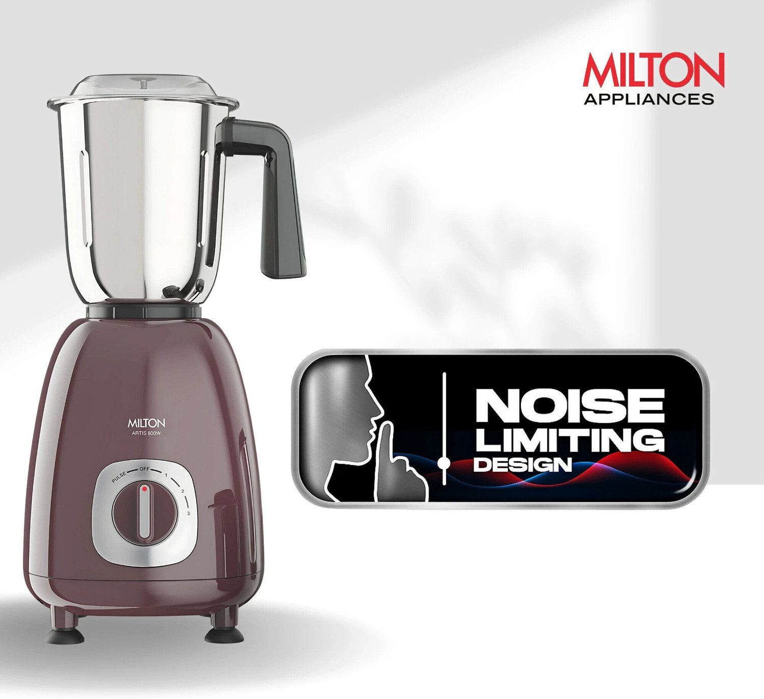 Image of MILTON Artis 800 W Juicer Mixer Grinder