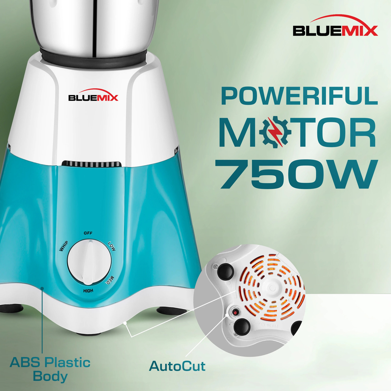 Image of Bluemix Blaze 750 W Mixer Grinder