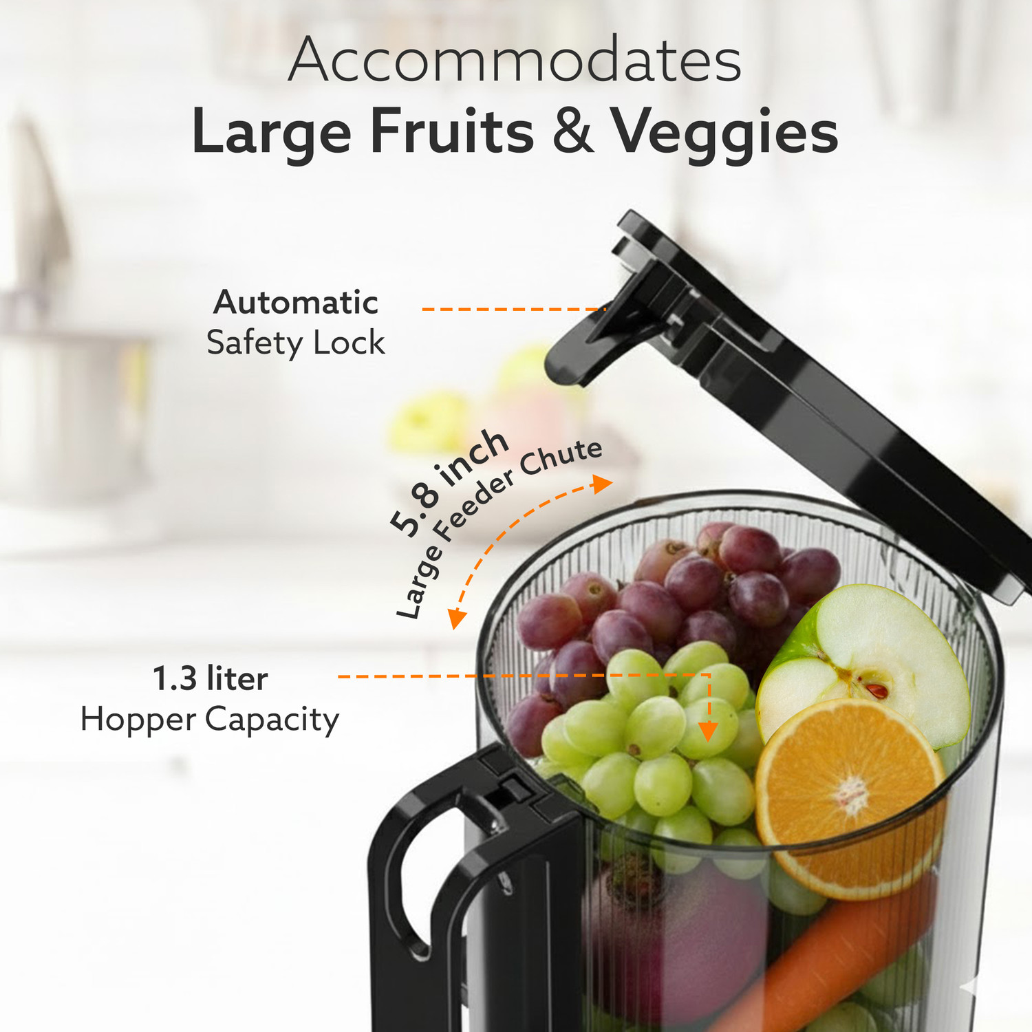 Image of AGARO Regal Cold Press Slow Juicer, 250 Watt DC Motor, Easy Assembly & Cleaning 250 W Juicer