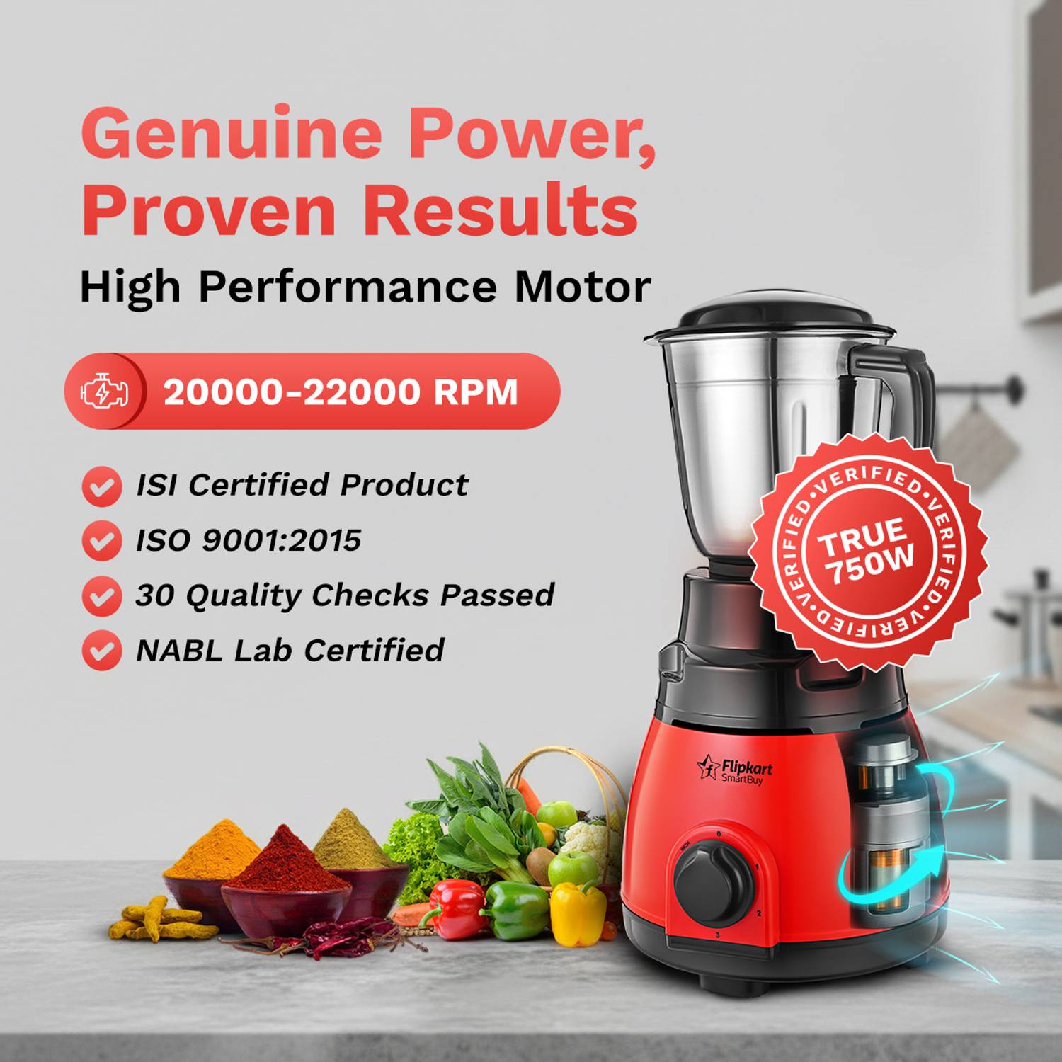 Flipkart SmartBuy Redro01 750W Juicer Mixer Grinder - Image 4