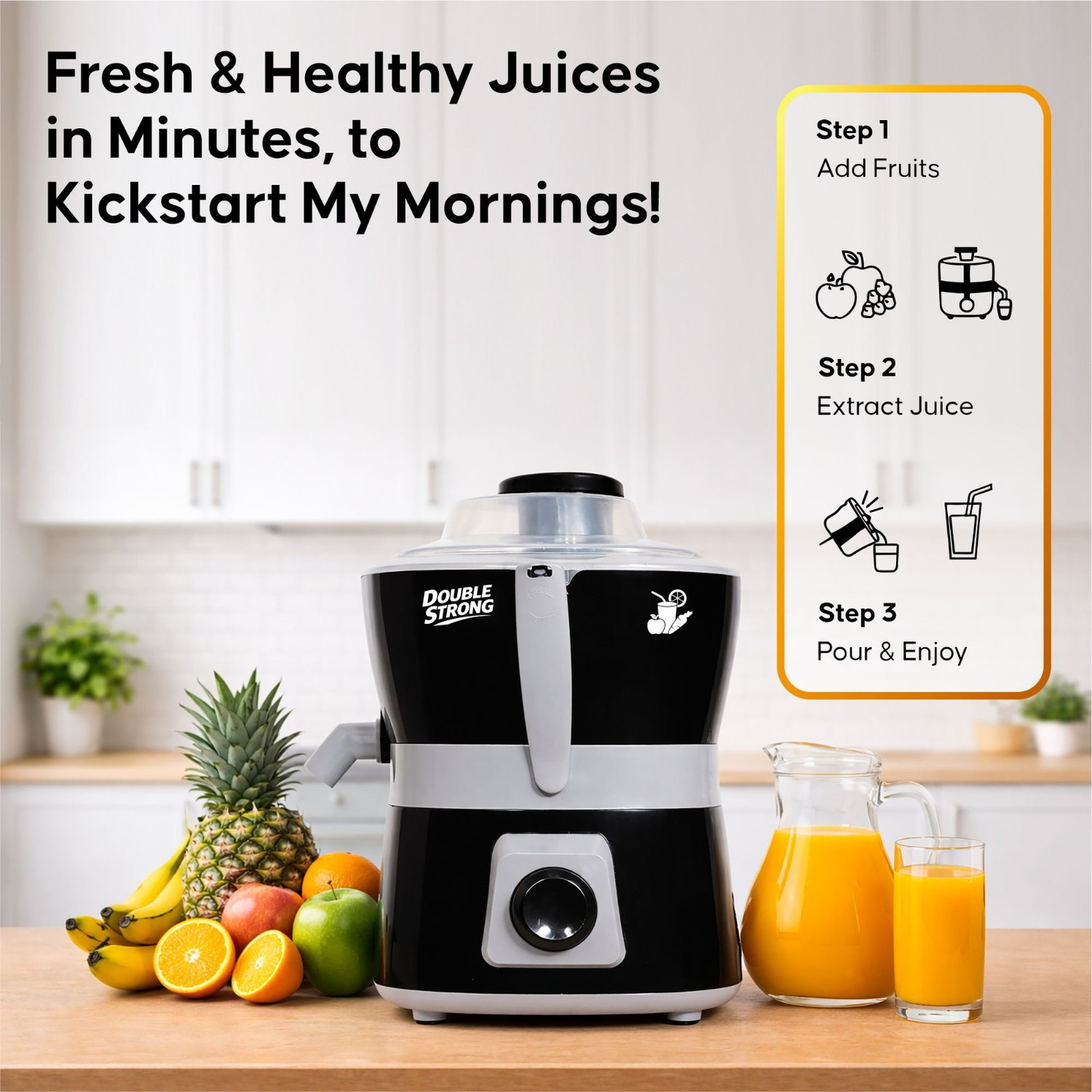 Image of Nagpal's Double Strong Vrindavan Juicer 500 Watts Heavy Duty Juicer Machine for Fruits & Vegetables 500 W Juicer