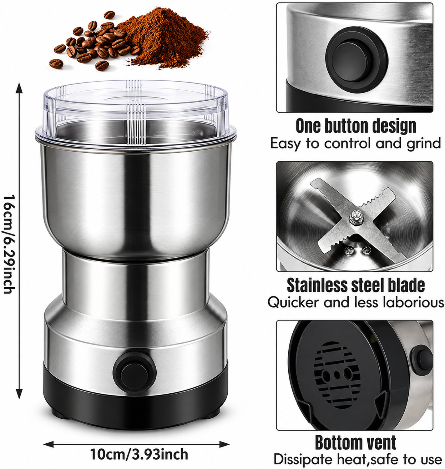 Image of Meeshree Multifunction Dry Grinder50 200 W Mixer Grinder