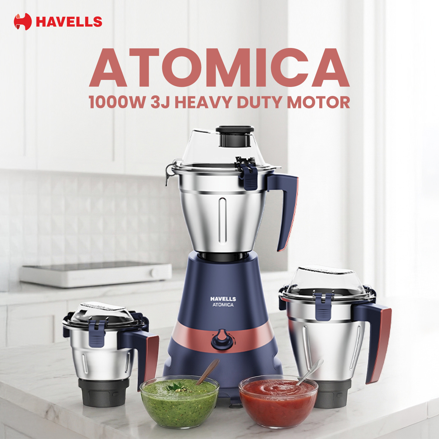 Image of HAVELLS Atomica 1000 W Mixer Grinder