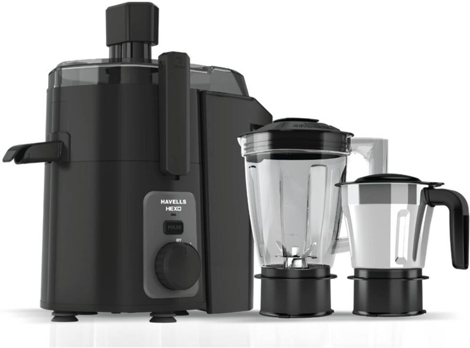 HAVELLS BLACK 950 W Juicer Mixer Grinder (2 JAR 2 Jars Black)
