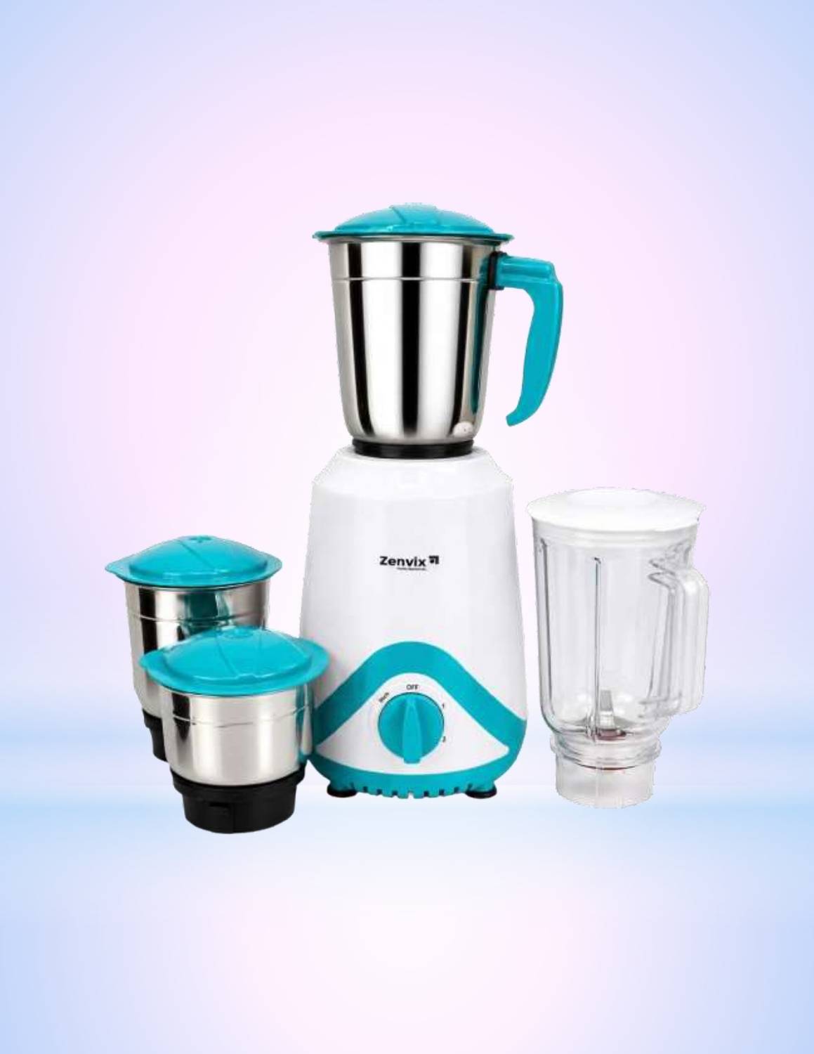 Zenvix PowerMix 750 W Juicer Mixer Grinder (Stainless Steel Jars