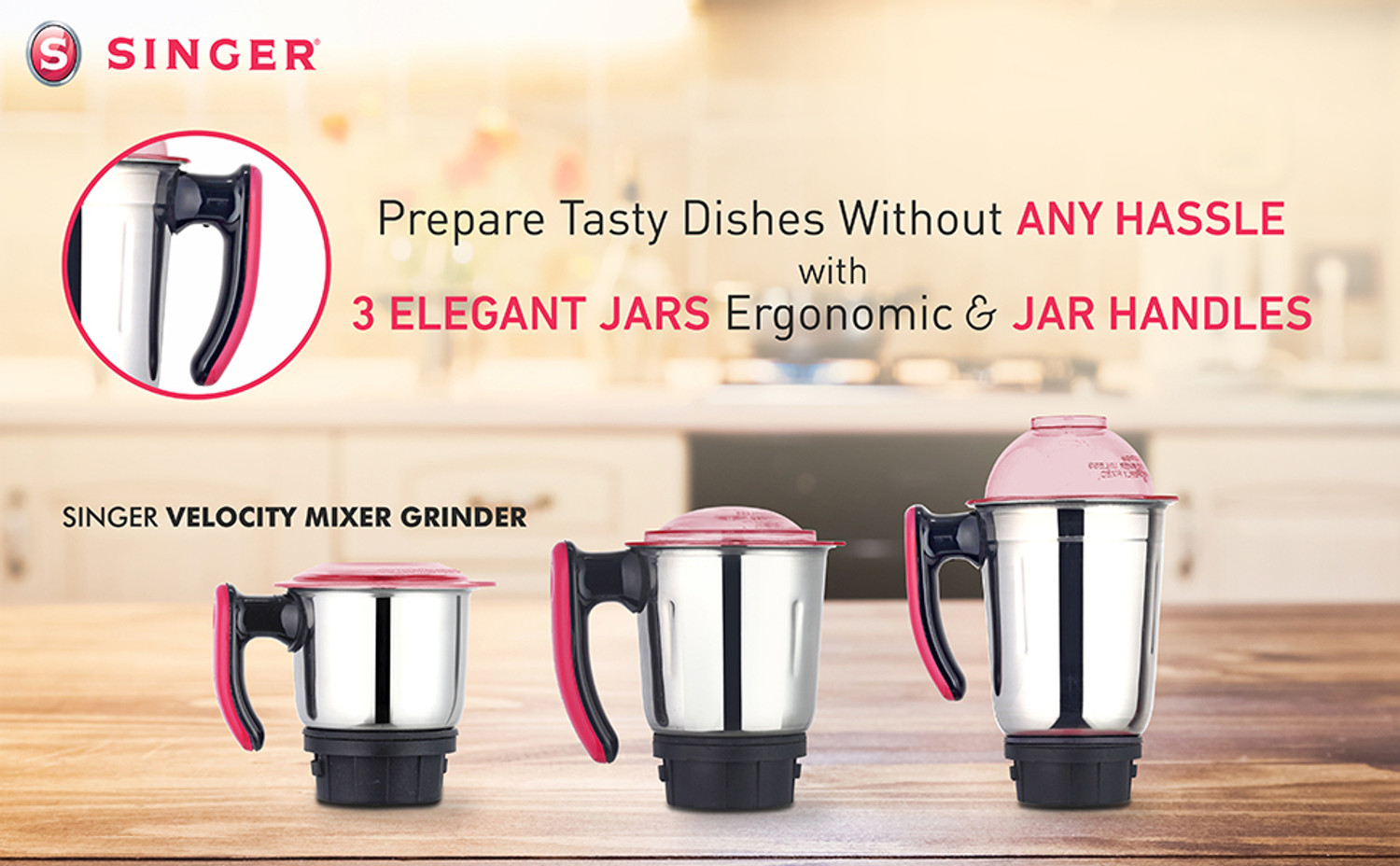 Image of SINGER VELOCITY 750 W Mixer Grinder