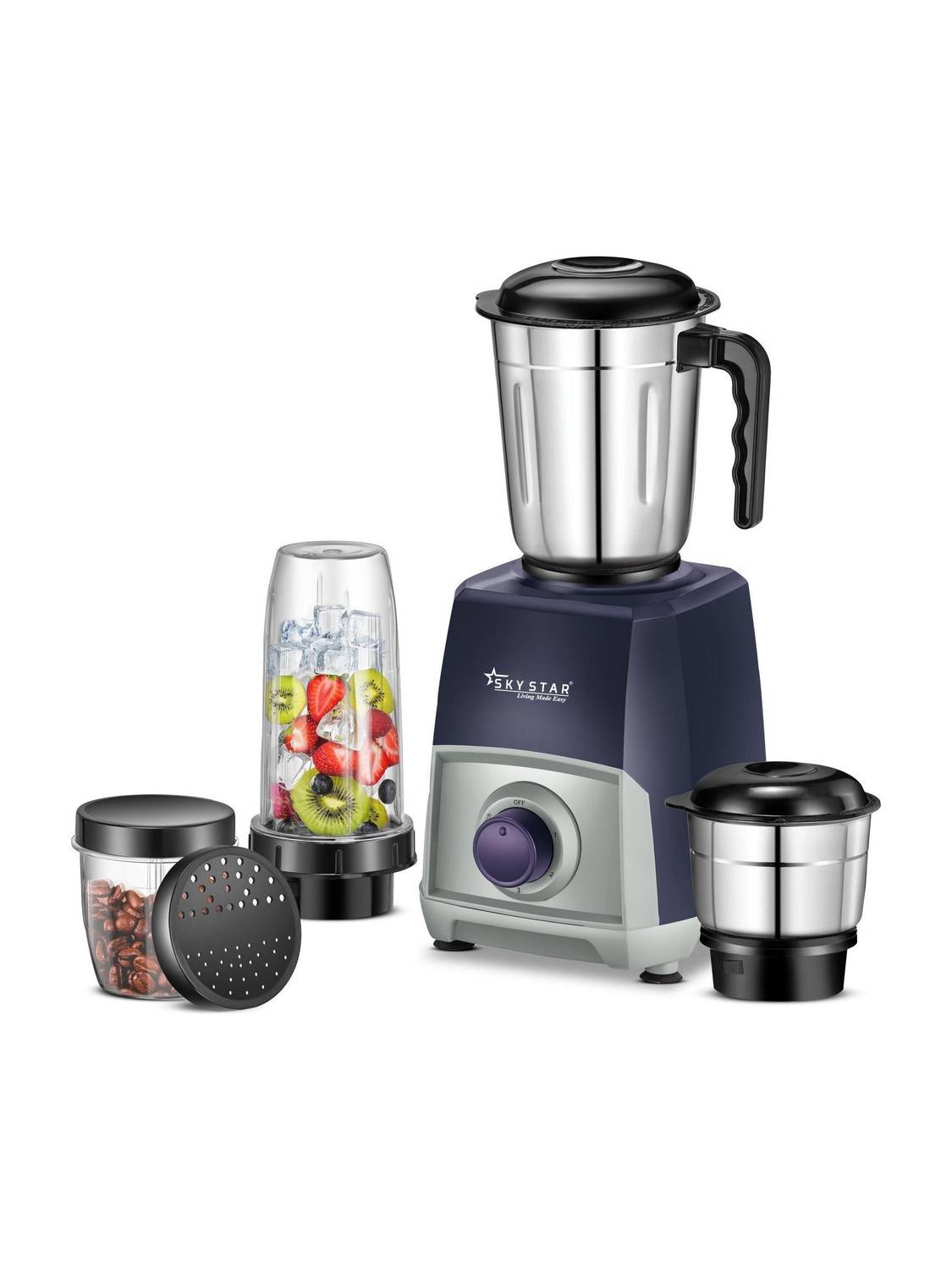 Skystar NavyStorm 4 Jar 750 W Juicer Mixer Grinder