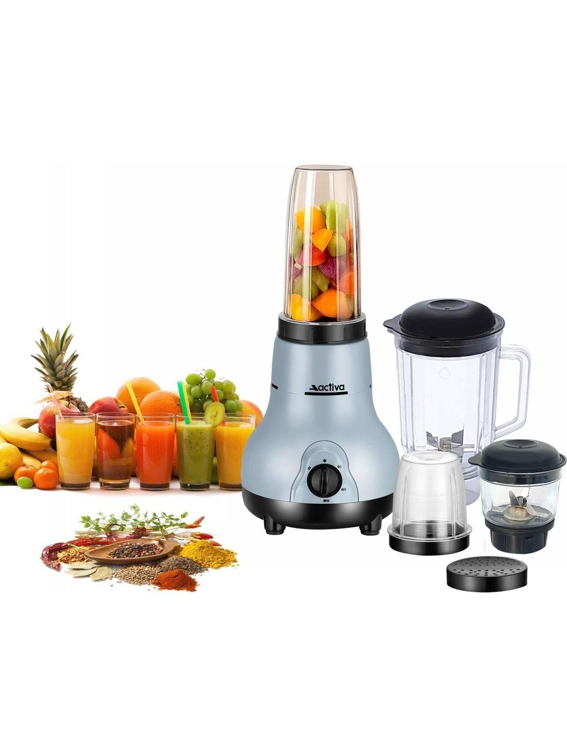 ACTIVA 4 Jars 500 W Juicer Mixer Grinder