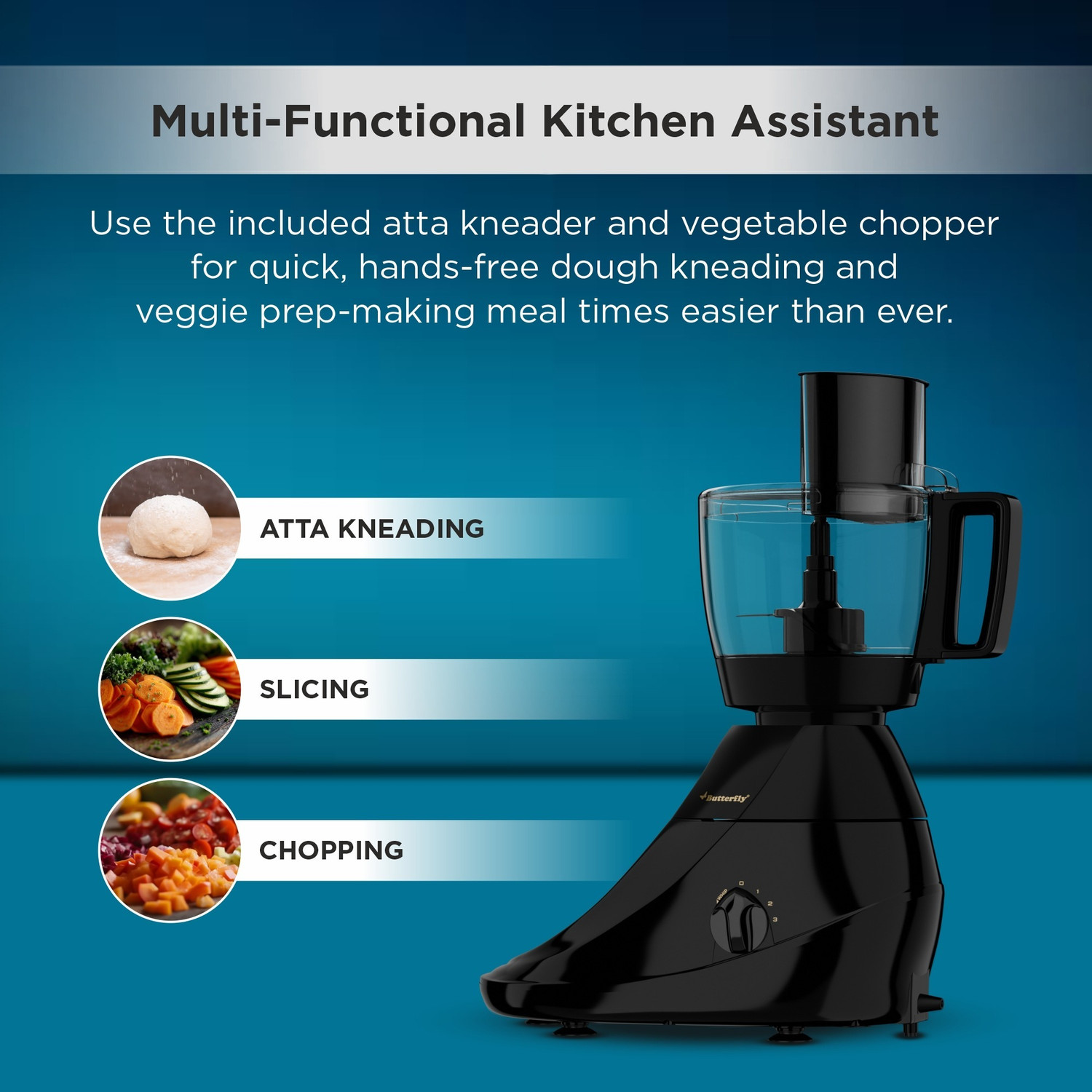 Image of Butterfly Rapid Food Processor 750 W Juicer Mixer Grinder