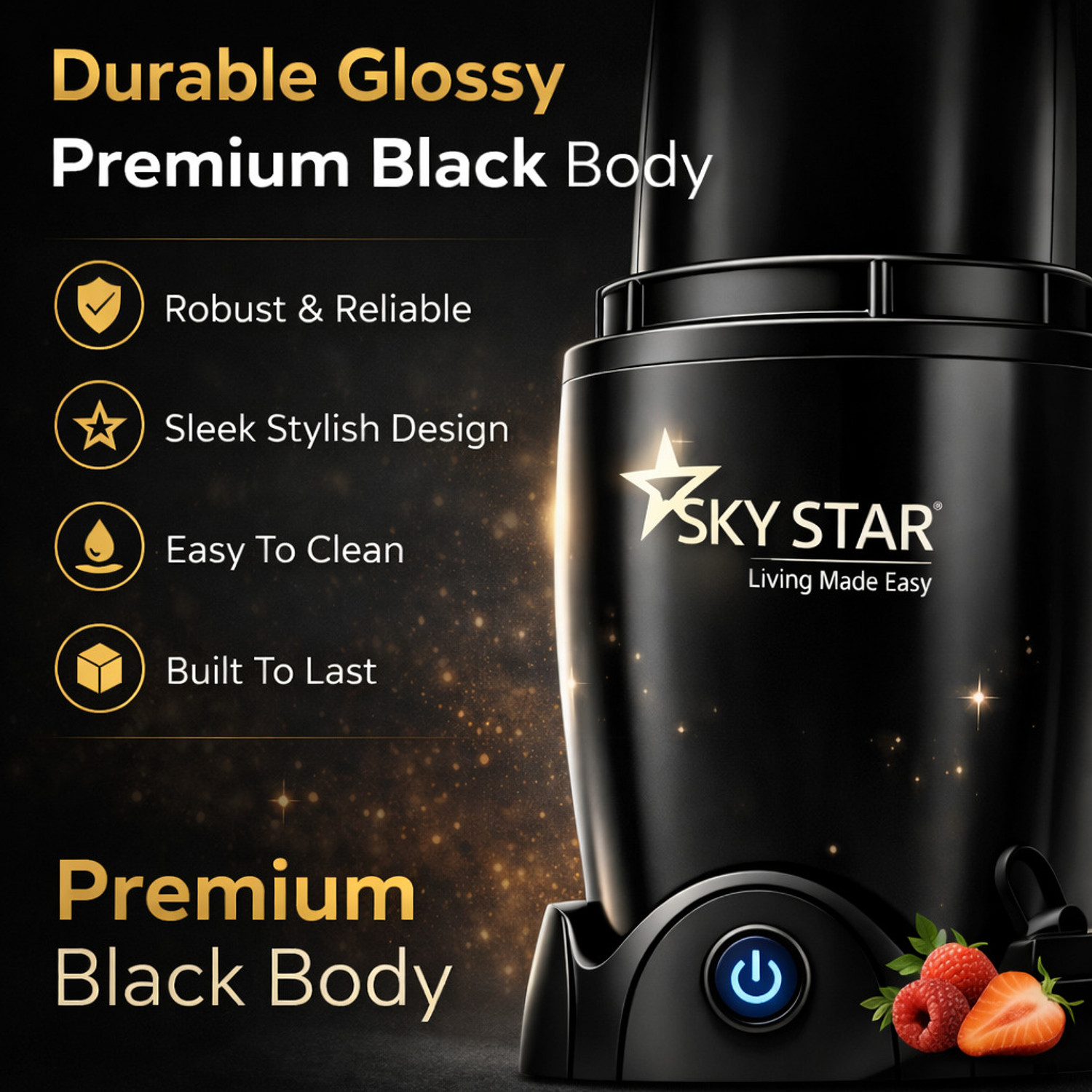 Image of Skystar 2 Jar Black Bullet Nutri 750 W Juicer Mixer Grinder