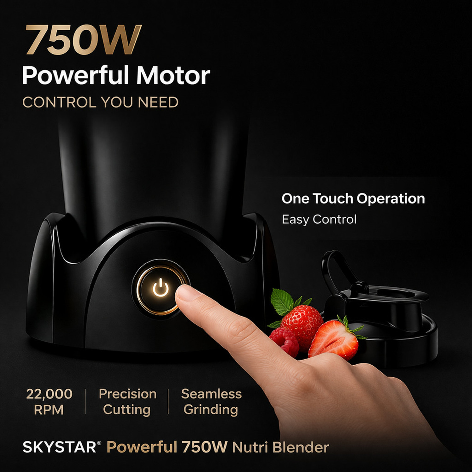 Image of Skystar 2 Jar Black Bullet Nutri 750 W Juicer Mixer Grinder