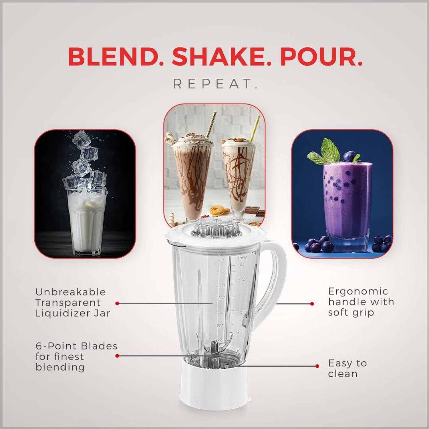 SUJATA Juicer Mixer Grinder 900 W - Image 5