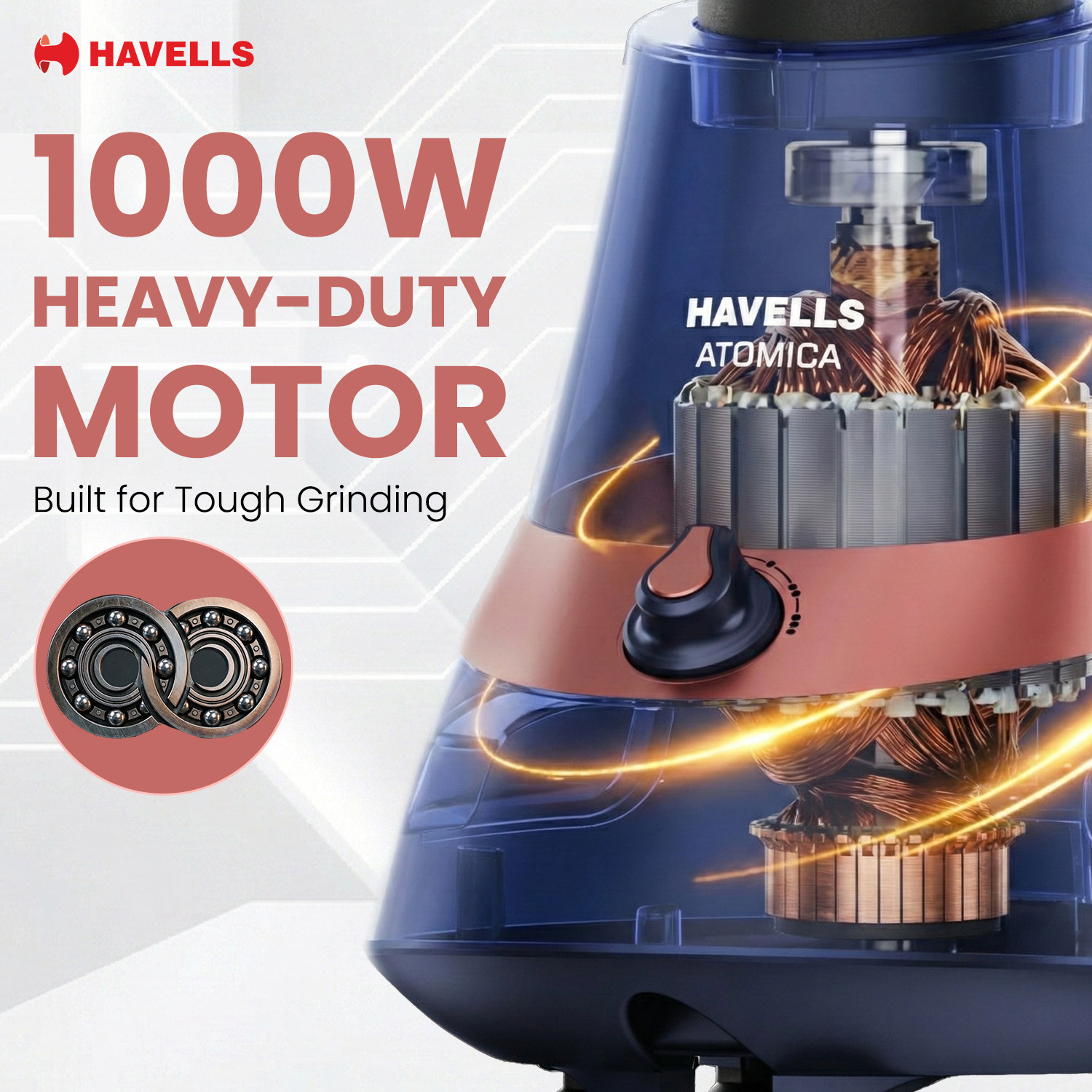 Image of HAVELLS Atomica 1000 W Mixer Grinder