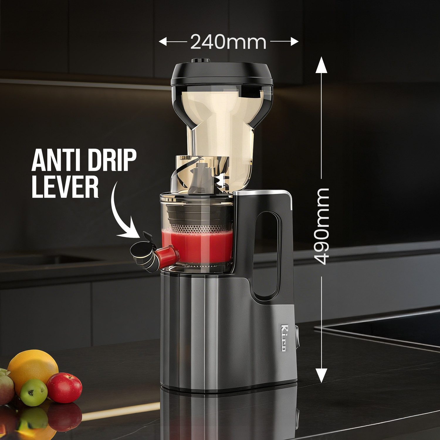 Image of Rico Cold Press Slow Juicer | Ice Cream Maker | 5 Year Motor Warranty 300 W Juicer