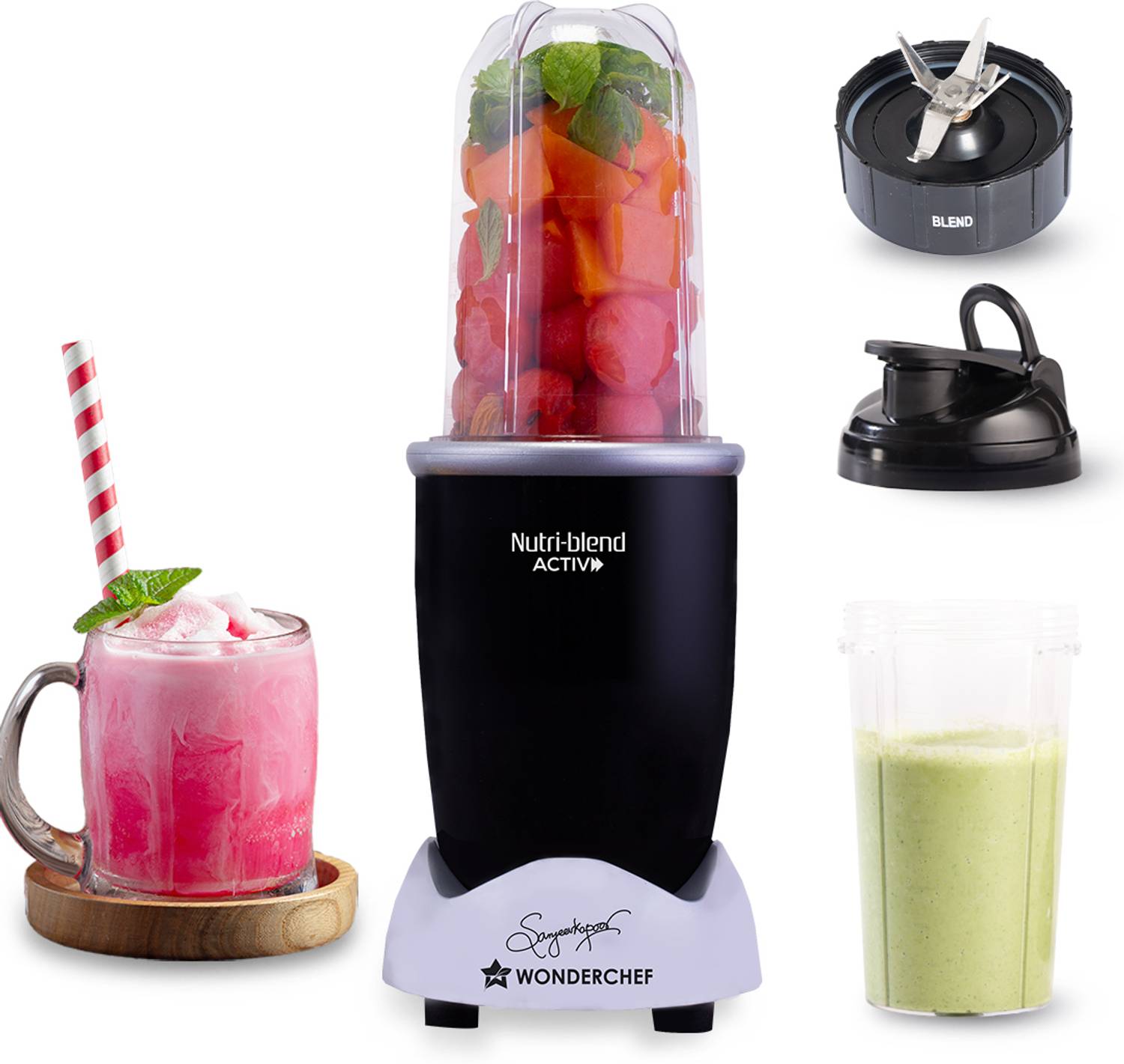 WONDERCHEF Activ 500 W Juicer Mixer Grinder