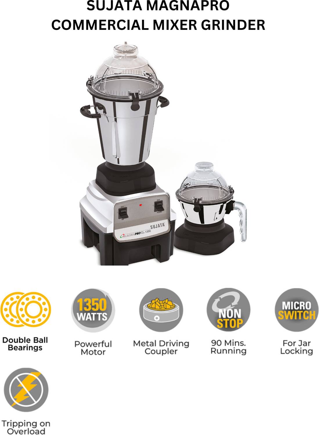 SUJATA MAGNAPRO 240 W Mixer Grinder
