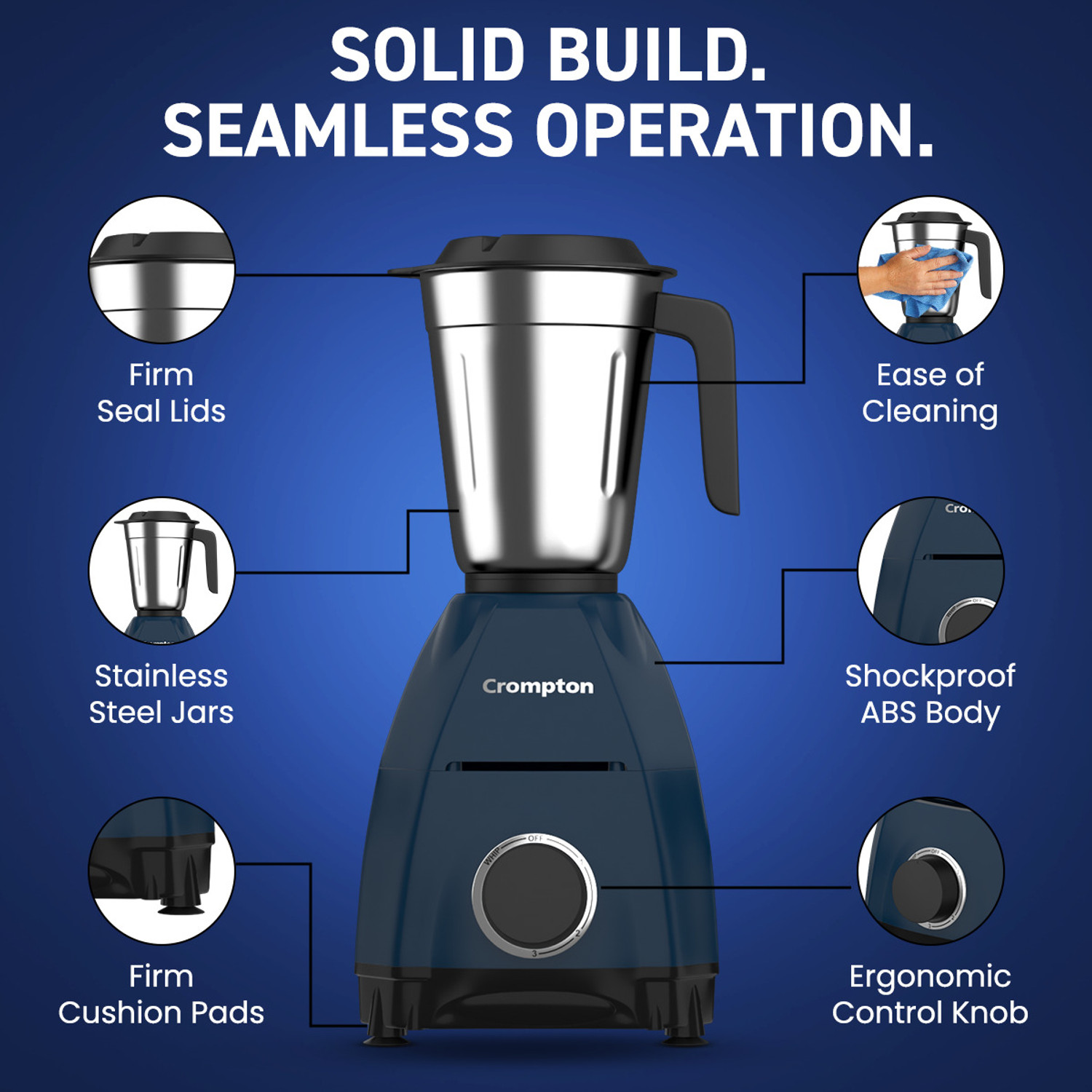 Image of Crompton DX 750 W 750 W Juicer Mixer Grinder