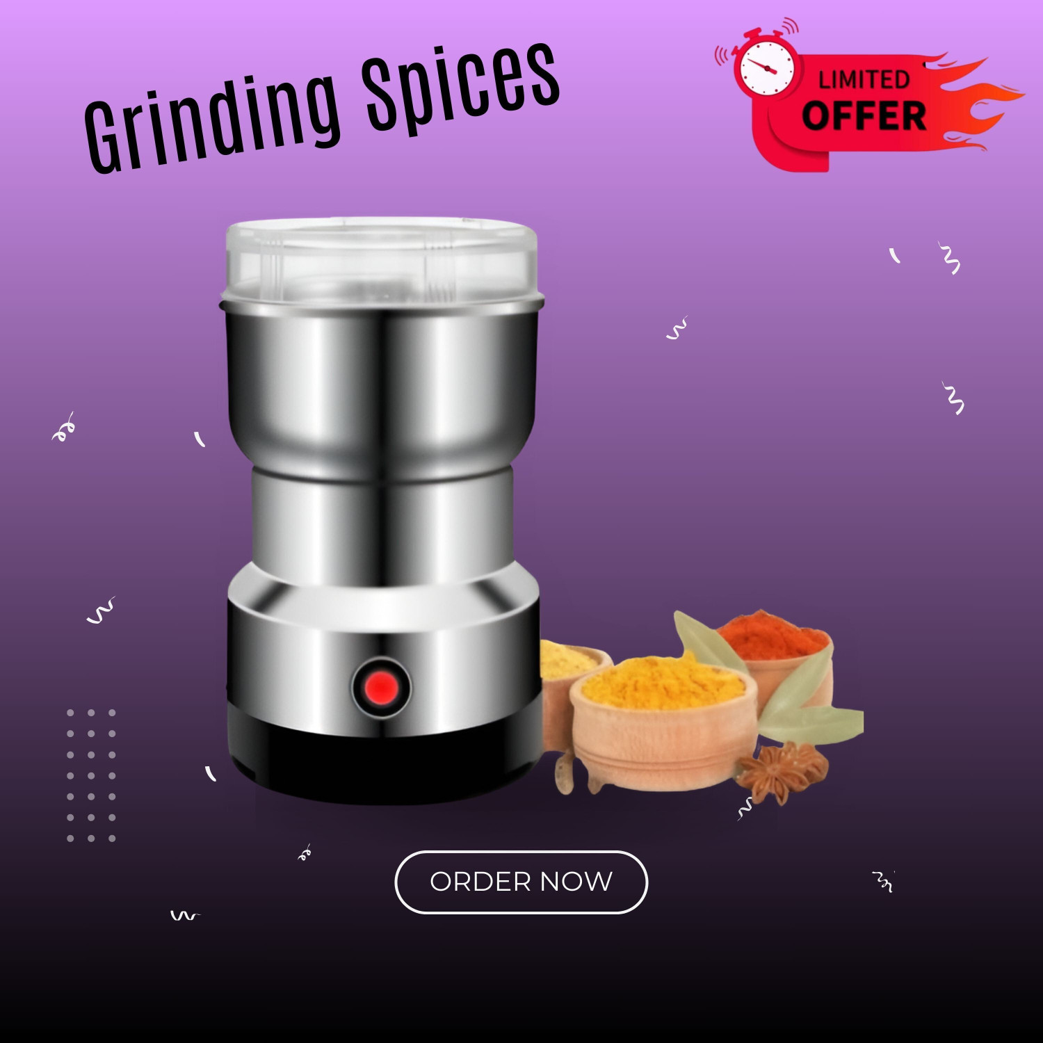 Image of JayGopalTrendz Electric Mini Mixer Coffee Grinder Juicer Light weight Compact for KitchenFG6 240 W Juicer Mixer Grinder