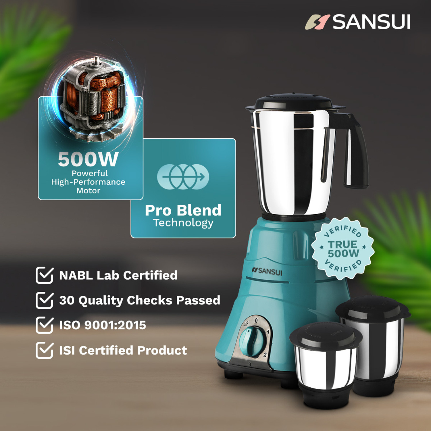 Image of Sansui Plus 500 W Juicer Mixer Grinder