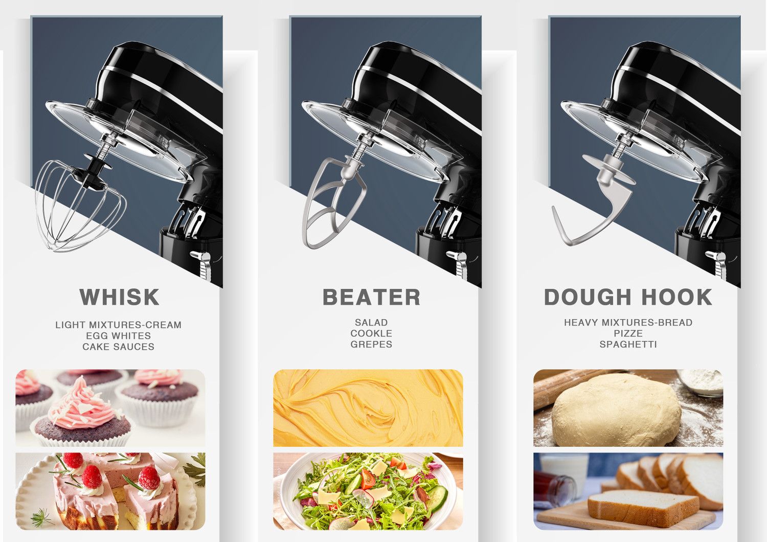 Image of ROSSMANN Stand Mixer 1600 W Mixer Grinder
